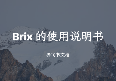 Remote 101 :  Brix 的使用说明书